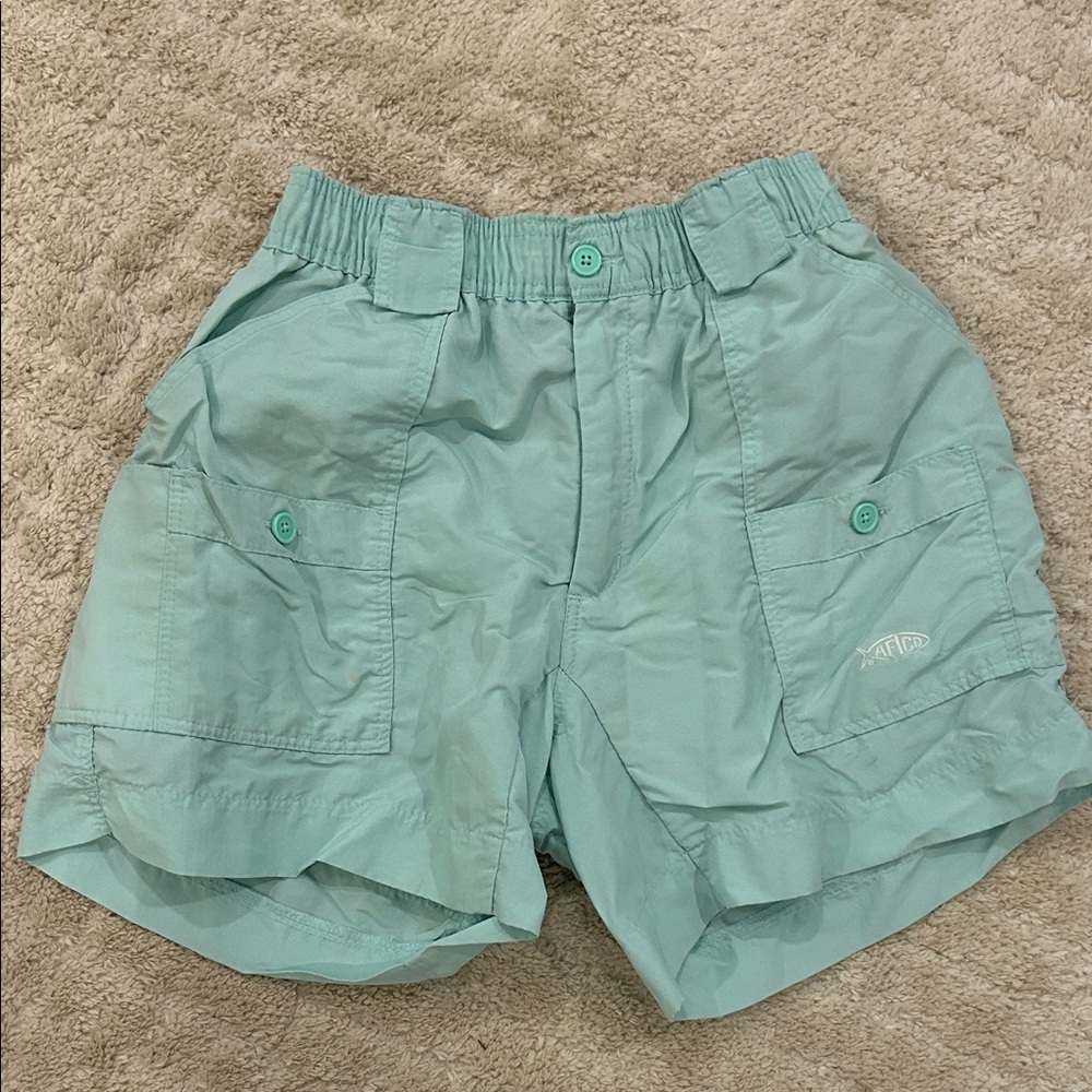 Aftco Original Fishing Shorts Men’s 30 mint green color VGUC